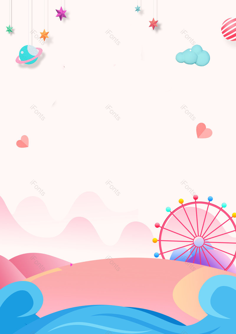 六一儿童节摩天轮创意彩色背景 ,插画/手绘图,插画/手绘图库,插画/手绘图下载,插画/手绘